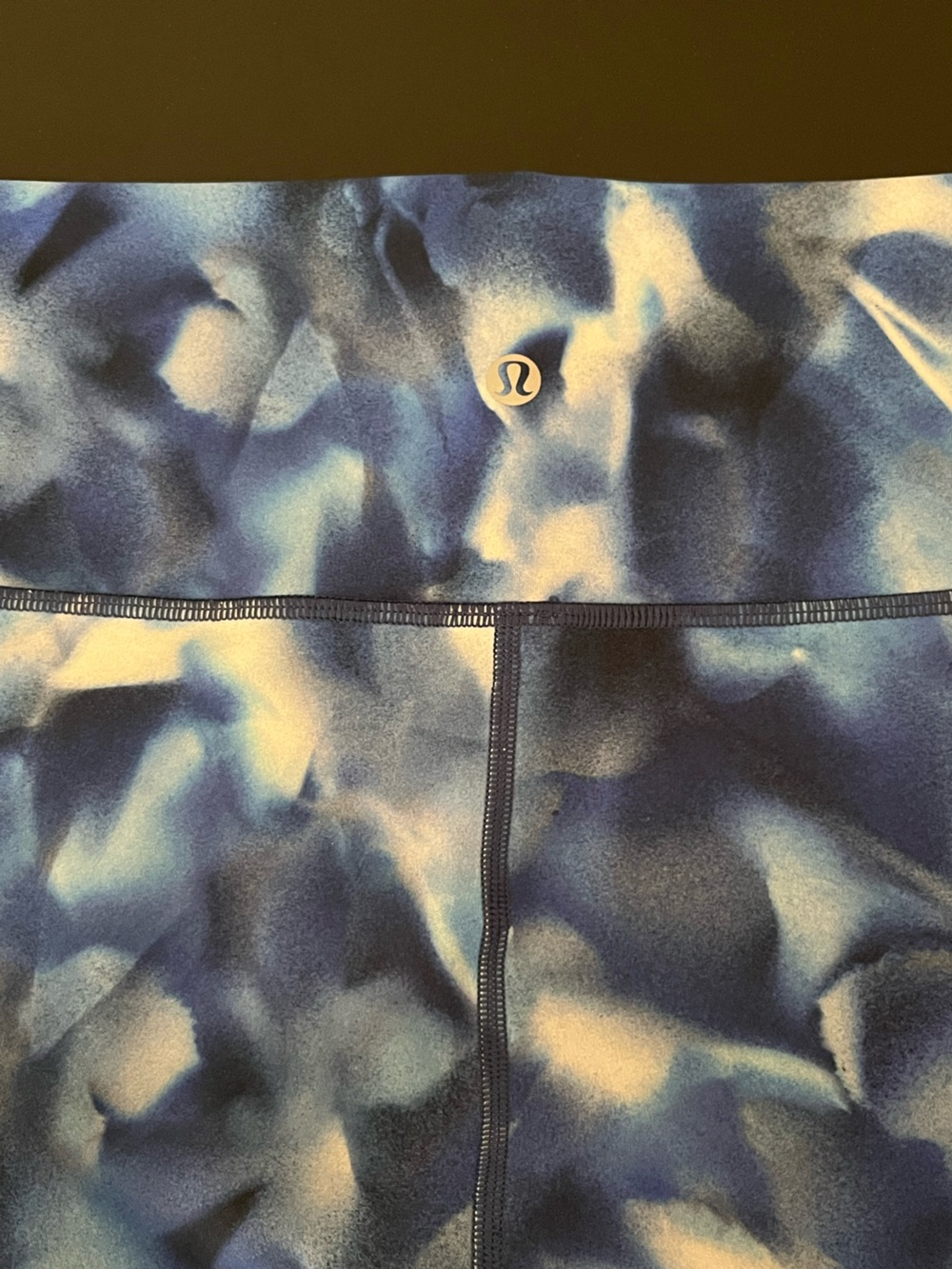 lululemon athletica Blue and White Tie-Dye Leggings